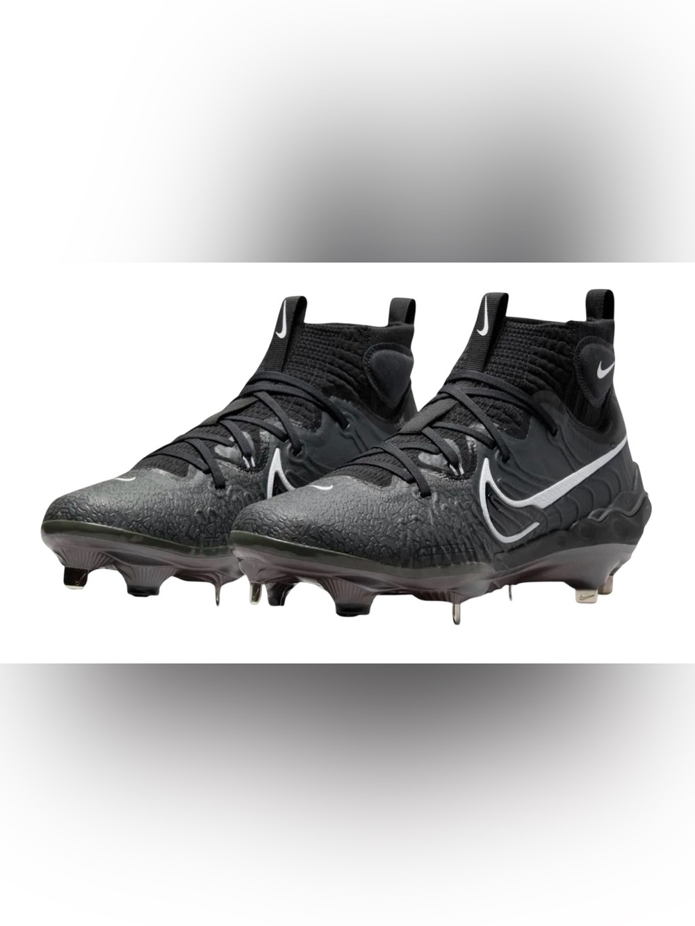Nike Alpha Huarache NXT DJ6517-010 Black Metal Baseball Cleats - Sz. 11